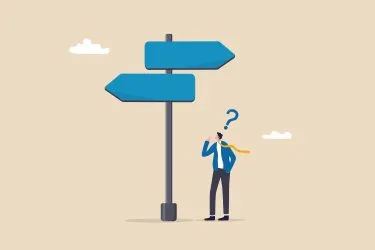 Choosing,Between,2,Choices,,Make,Decision,To,The,Left,Or