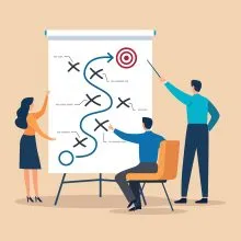 Strategic,Planning,For,Business,Success.,Team,Tackles,Obstacles,With,Competitor