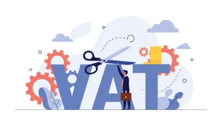 Businessman,Uses,Giant,Scissors,To,Cut,Through,The,Word,Vat